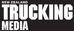 NZ Trucking Media Logo WHITE on BLACK